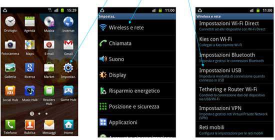 comecollegaregalaxys2memoriamassa Come collegare Samsung Galaxy S 2 come Archivio di massa
