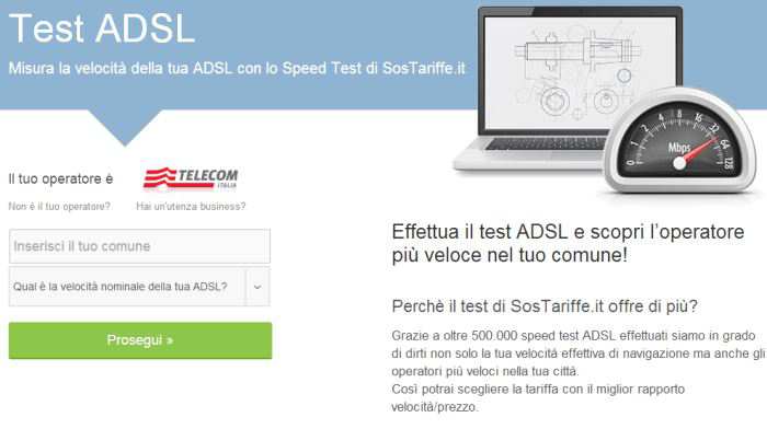 Test velocità adsl wifi 3g 4g internet tim vodafone wind h3g La migliore adsl per casa