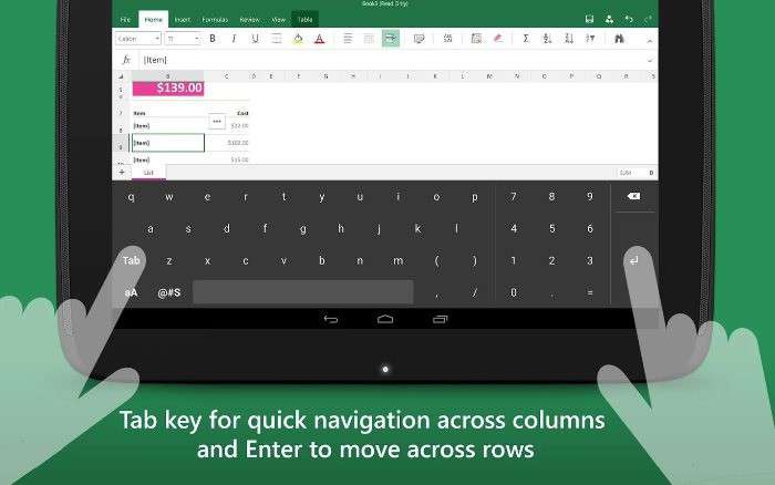 keyboard for excel 2
