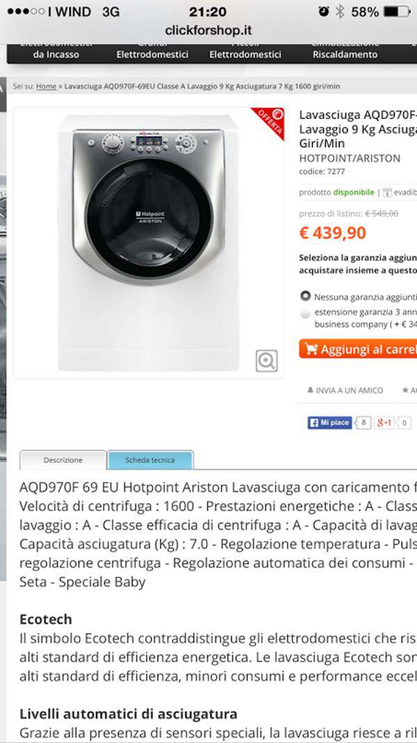 Hotpoint Ariston AQD970F 69 EU