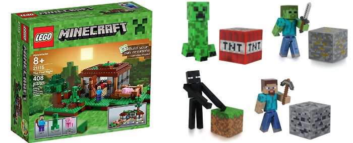 Minecraft: giocattoli, gadget, costruzioni Lego peluche personaggi 