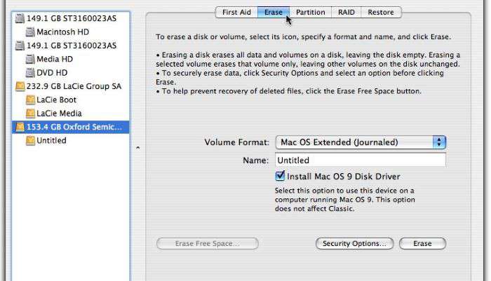 inizializza disco mac