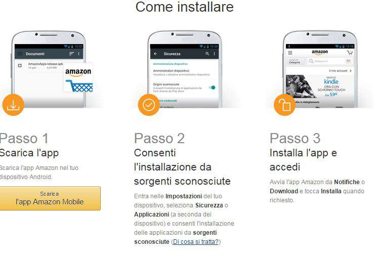 Come installare Amazon Underground guida procedura tutorial download .apk