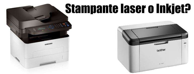 Stampante inkjet o laser