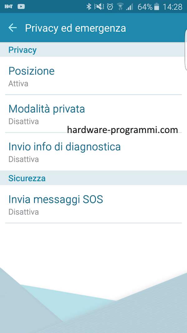 attivare modalita privata smartphone