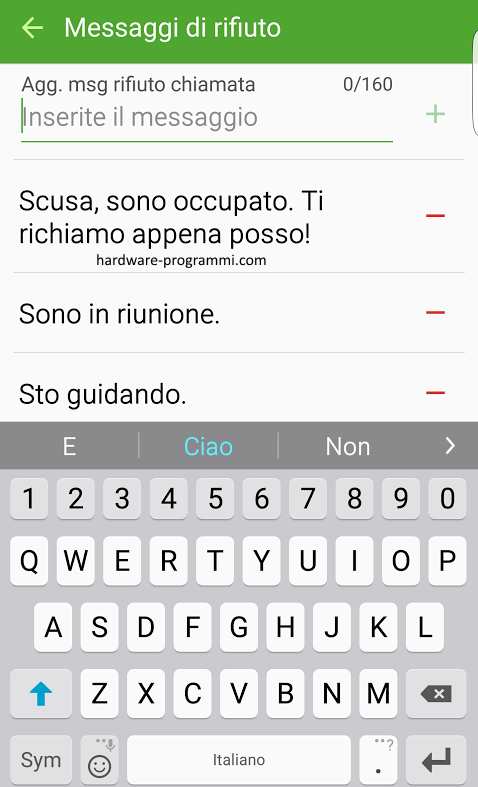 messaggio risposta automatica