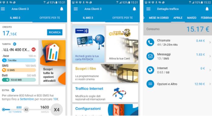 area clienti 3 disattivare offerte