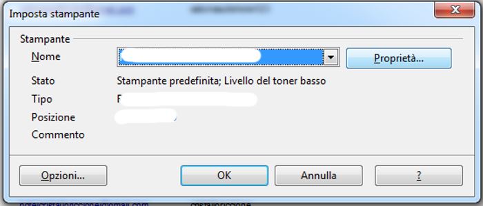 proprieta stampante