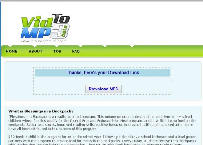 vidtomp3 converter