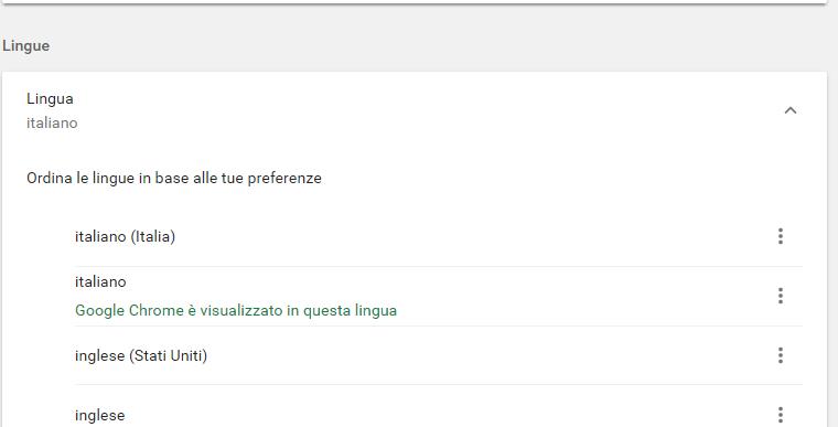 lingua italiano google