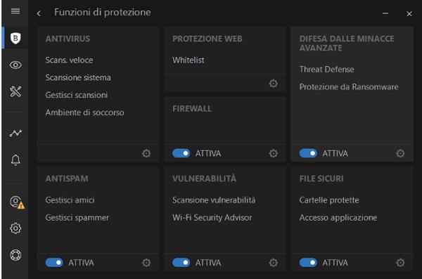 funzioni di sicurezza bitdefender