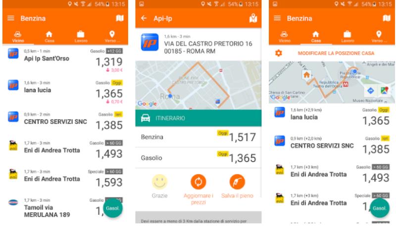 app benzina smartphone