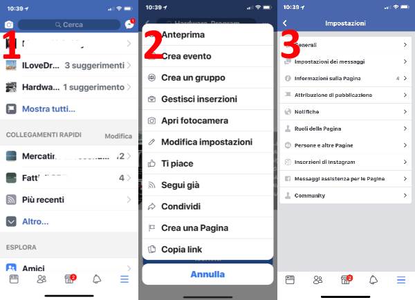 gestore ruoli pagina da cellulare