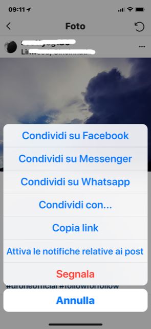 copiare post instagram
