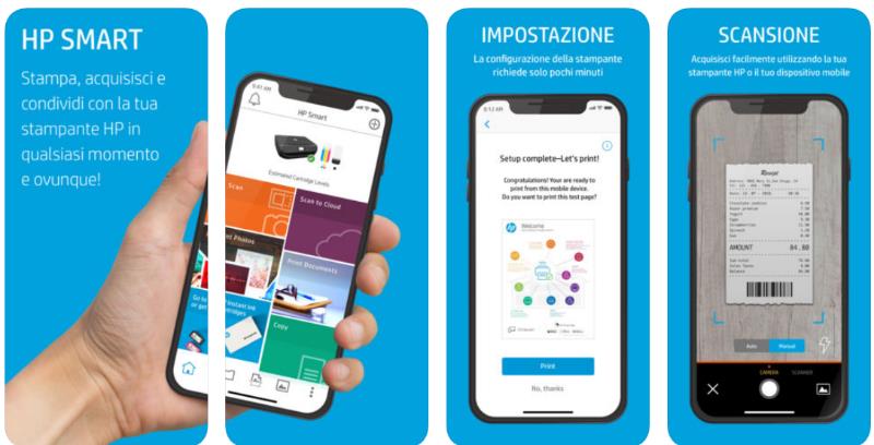 hp smart app stampante wifi