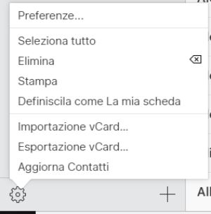 importazione contatti google icloud