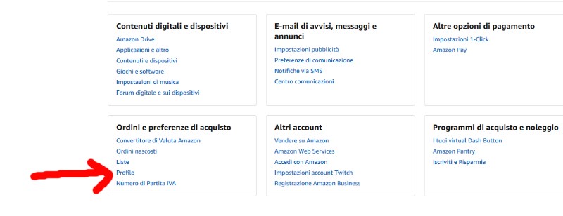 profilo amazon