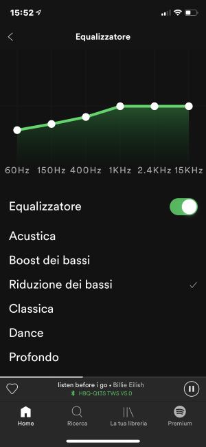 equalizzatore audio Spotify 4