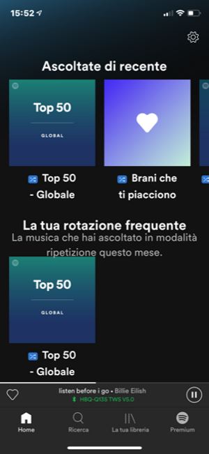 equalizzatore audio Spotify