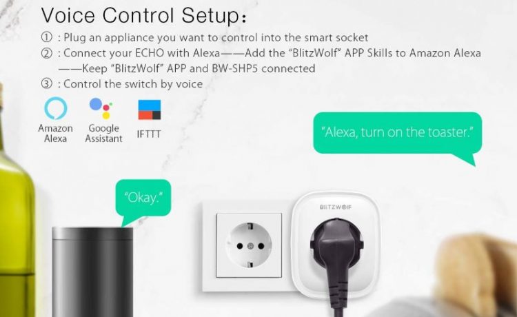 Presa WiFi Intelligente Con Misurazione Consumo Energetico - Compatibile Alexa, Google Home, App VeSync, 16A, 2.4GHz (1 Pezzo)