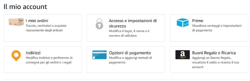 come modificare indirizzo consegna amazon