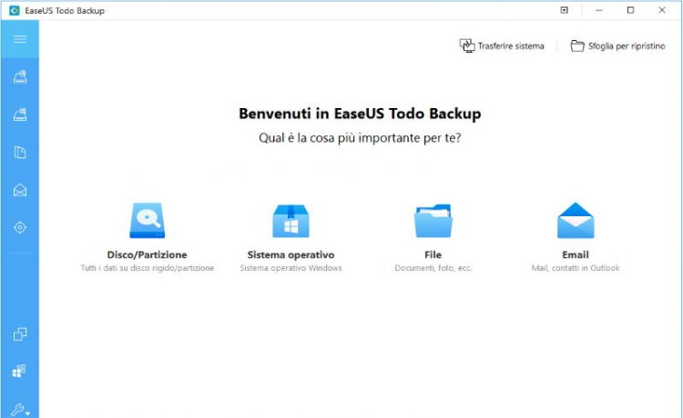 come fare backup windows