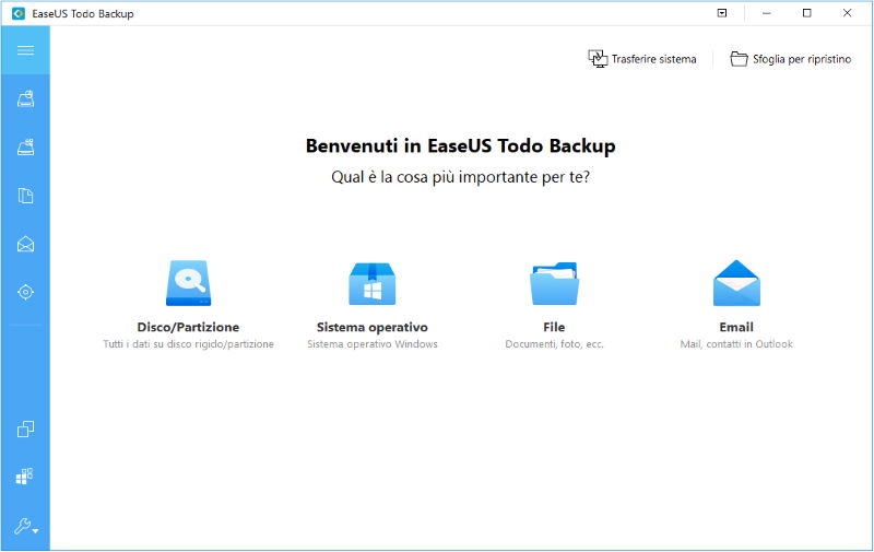 come fare backup windows