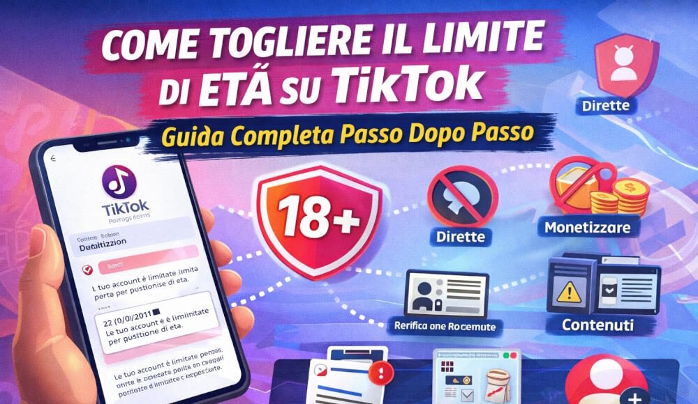 come togliere limite eta tiktok