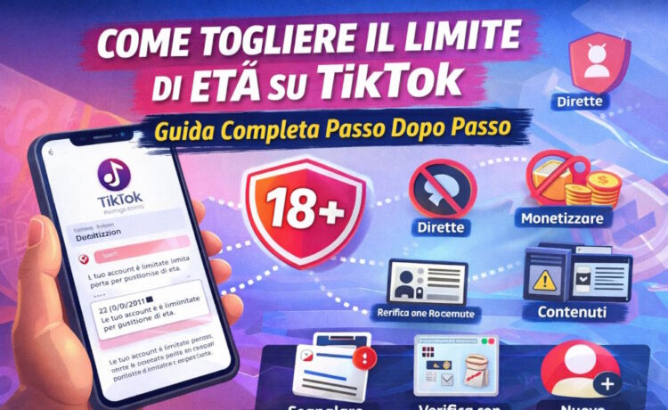 come togliere limite eta tiktok