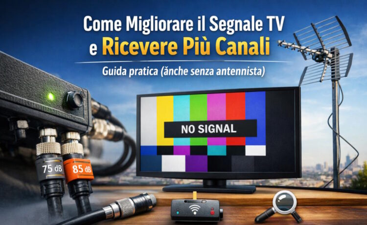 come migliorare segnale tv