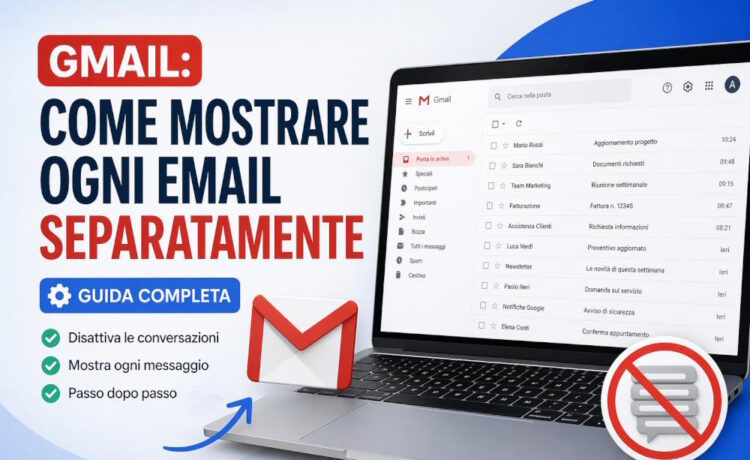 come visualizzare email gmail singolarmente