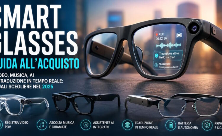 occhiali smart glasses registrazione video