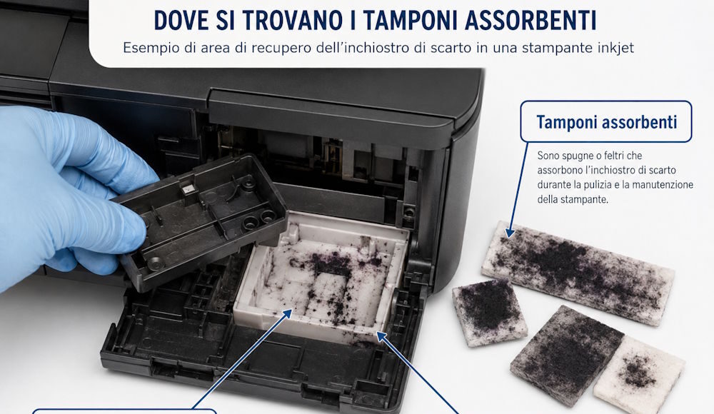 come cambiare tampone stampante